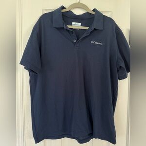 Men’s‎ Columbia Active Fit Polo Shirt Navy Blue Size Large